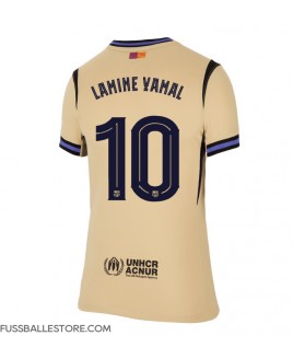 Günstige Barcelona Lamine Yamal #10 Auswärtstrikot Damen 2025-26 Kurzarm